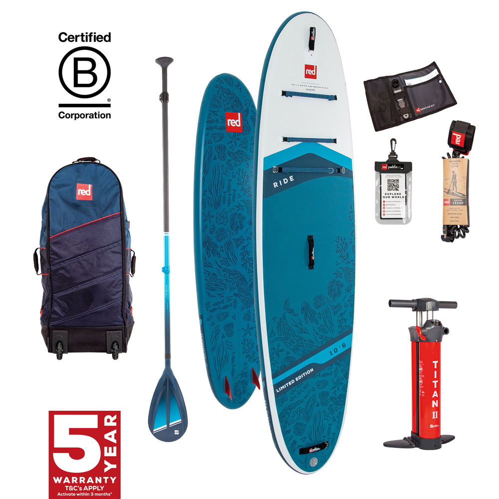 Ride Love the Oceans 10.6 opblaasbare sup blauw voordeelpakket foto 1