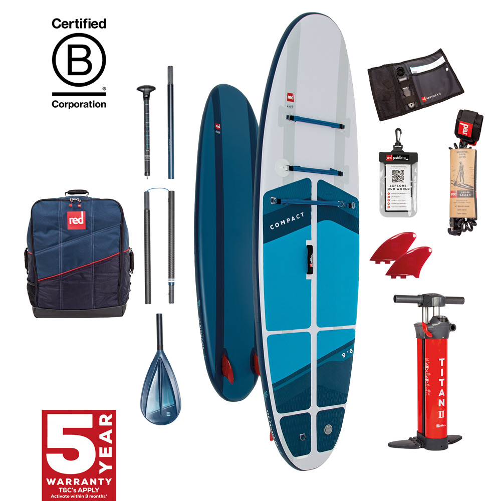 red paddle Compact 9.6 opblaasbare sup blauw voordeelpakket foto 1