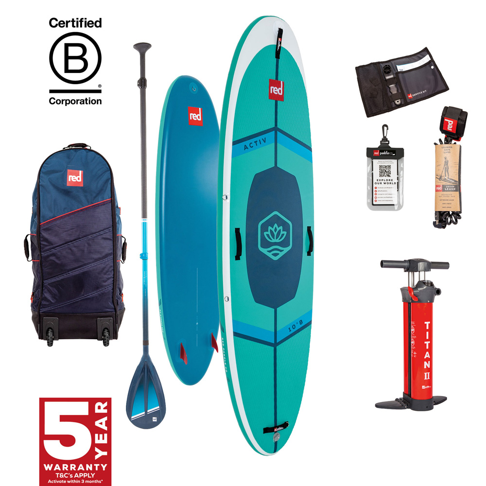 red paddle Activ 10.8 Activ opblaasbare yoga sup blauw voordeelpakket foto 1