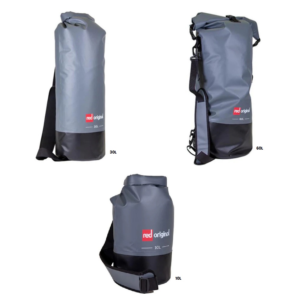 red paddle Roll Top dry bag 10L grijs