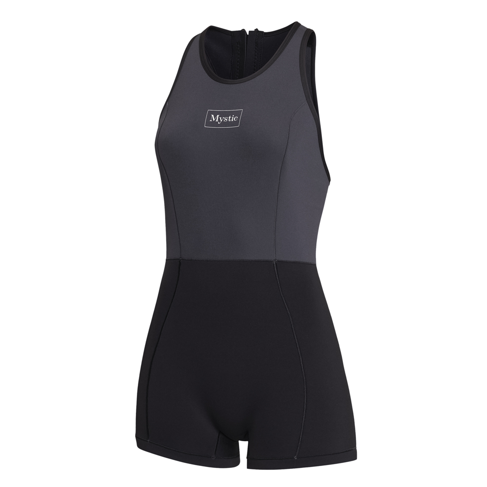 mystic Lunar Short John wetsuit  2/2mm rugrits dames zwart