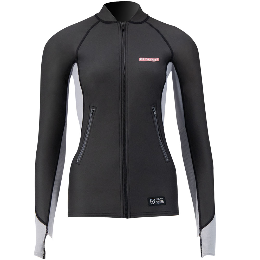 Prolimit Sup top dames loosefit 1.5mm zwart/grijs