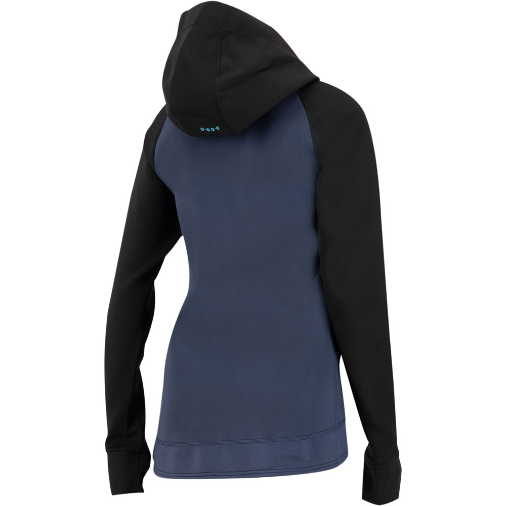 Prolimit sup neopreen hoodie dames met rits 1,5mm zwart zwart