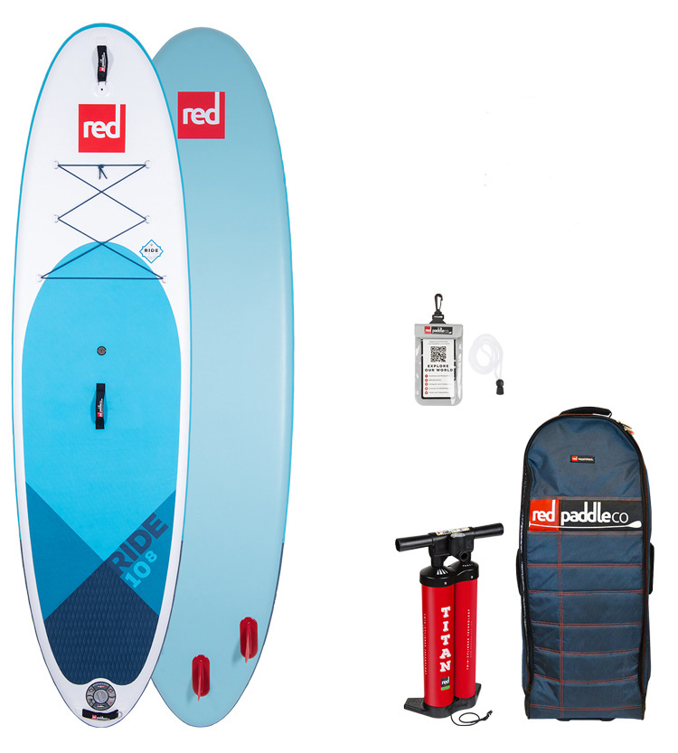 red paddle Ride 10.8 x 34 opblaasbare sup board voordeelpakket