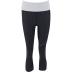 dames sup broek 3/4 zwart/grijs