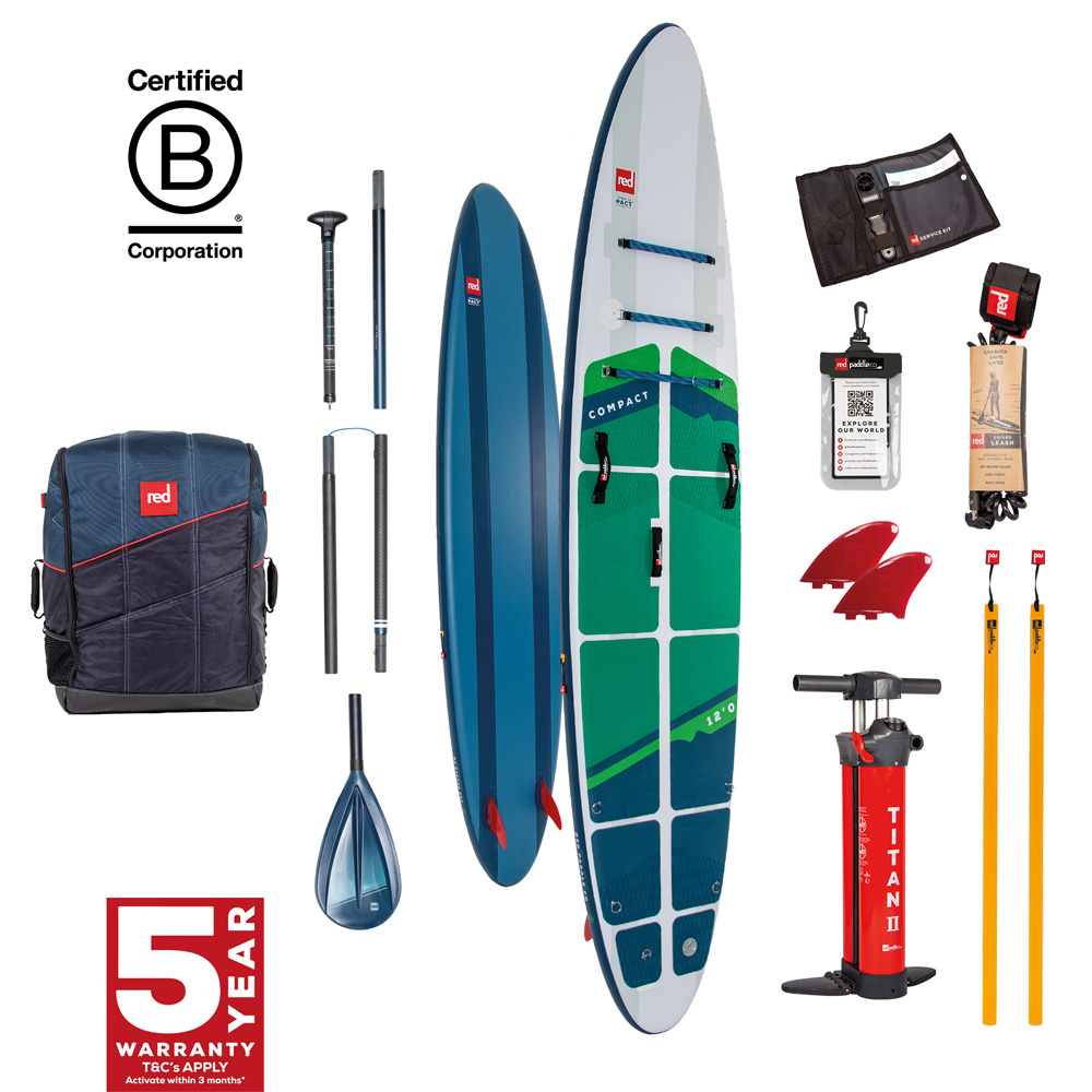red paddle Compact package 12.0 opblaasbare sup groen voordeelpakket foto 1