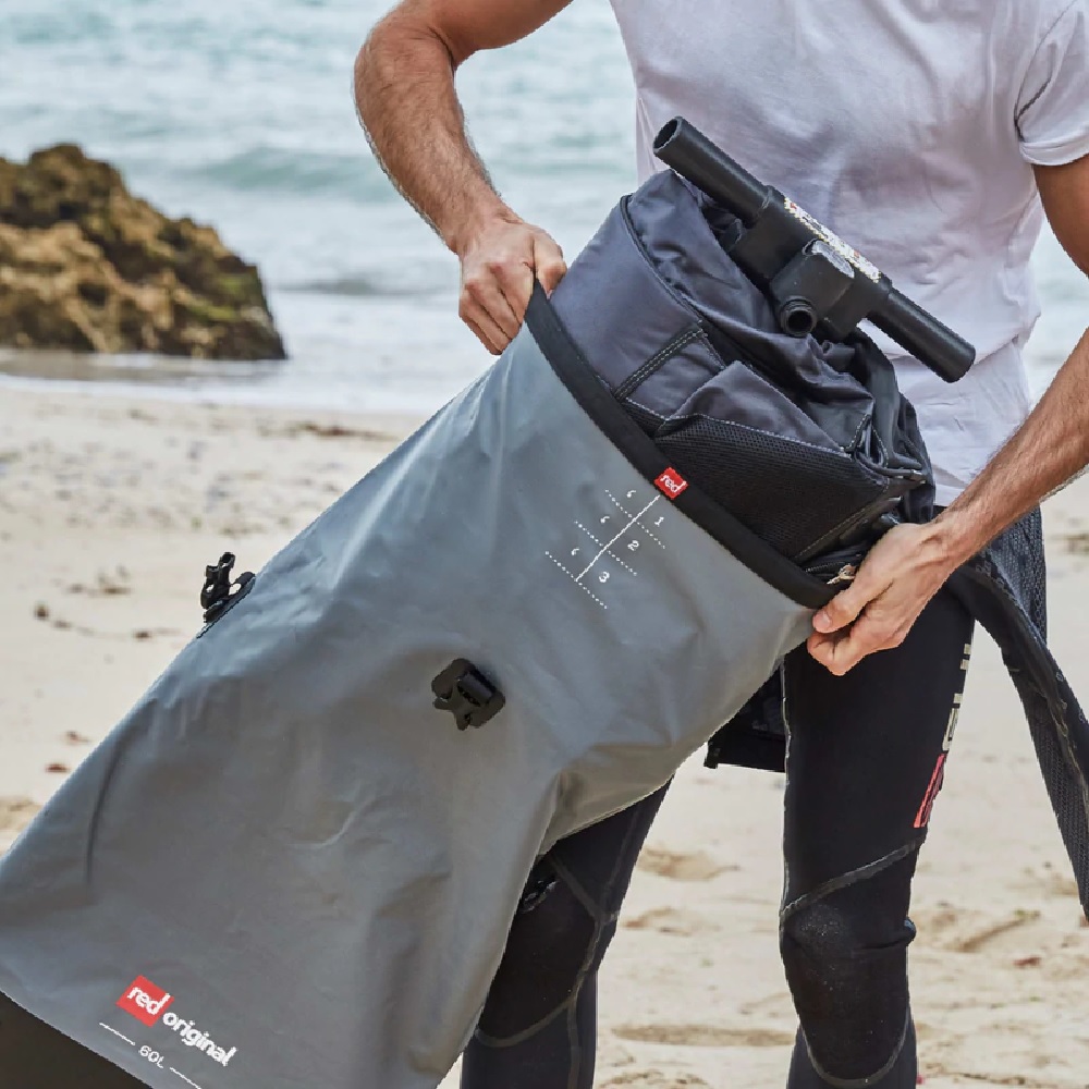 red paddle Roll Top dry bag 60L grijs 2