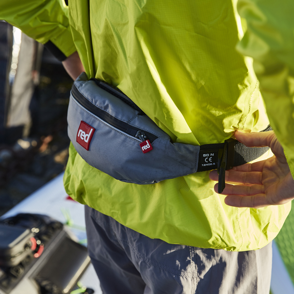 red paddle PFD handmatig zwemvest heupgordel unisex grijs 3