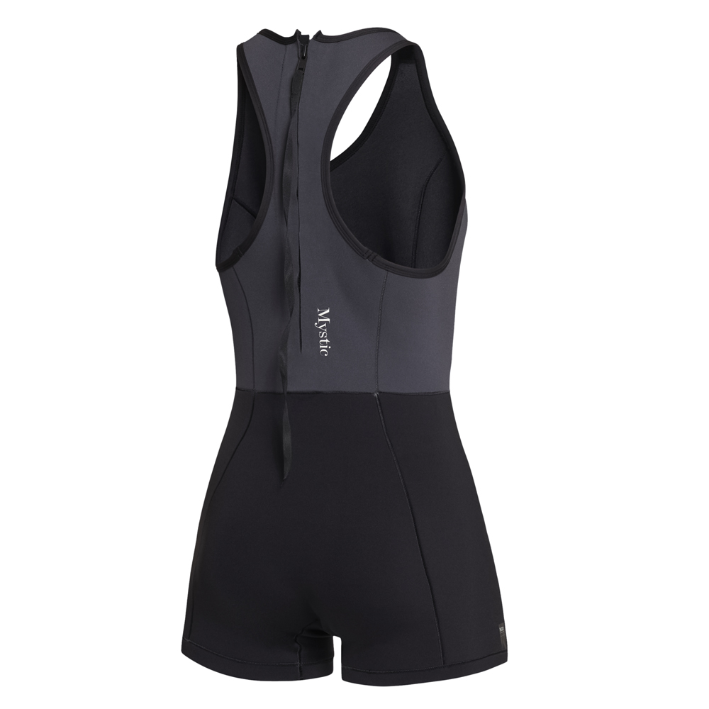 mystic Lunar Short John wetsuit  2/2mm rugrits dames zwart 2