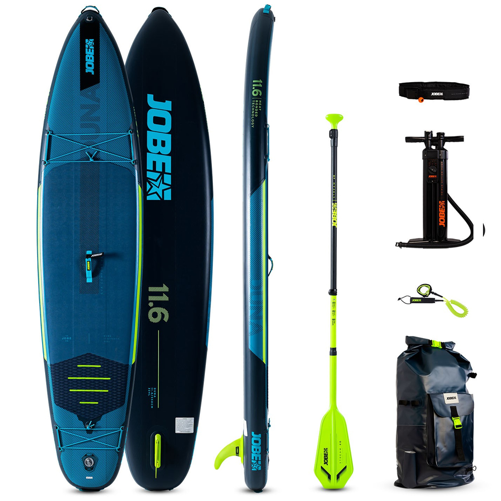 Jobe Duna steel blauw 11.6 opblaasbare sup pakket met triple action luchtpomp foto 1
