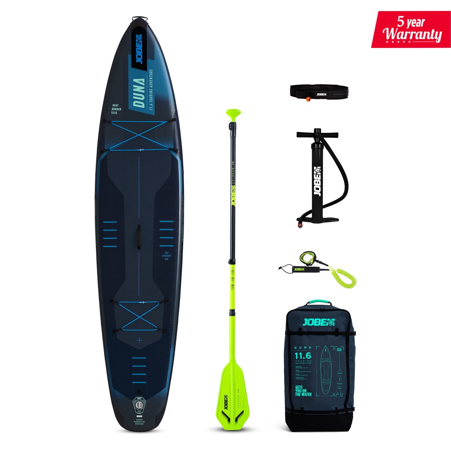 Jobe Duna 11.6 opblaasbare sup voordeelpakket blauw 8